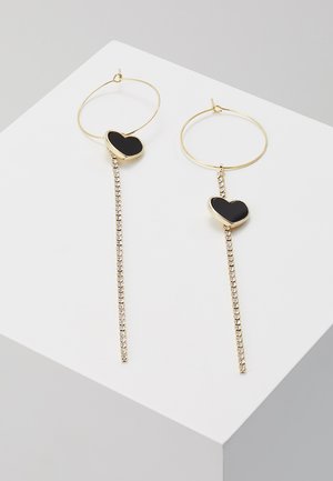 NADINE - Boucles d'oreilles - gold-coloured/crystal/schwarz