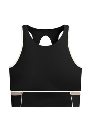 OYSHO, COMFORTLUX PIPING BLOCK TANK TOP - Top - black