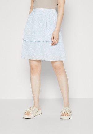 MSCH Copenhagen PAULIE RIKKELIE SKIRT - Φούστα σε γραμμή Α - blue