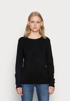 VIRIL O-NECK L/S  NOOS - Strikkegenser - black