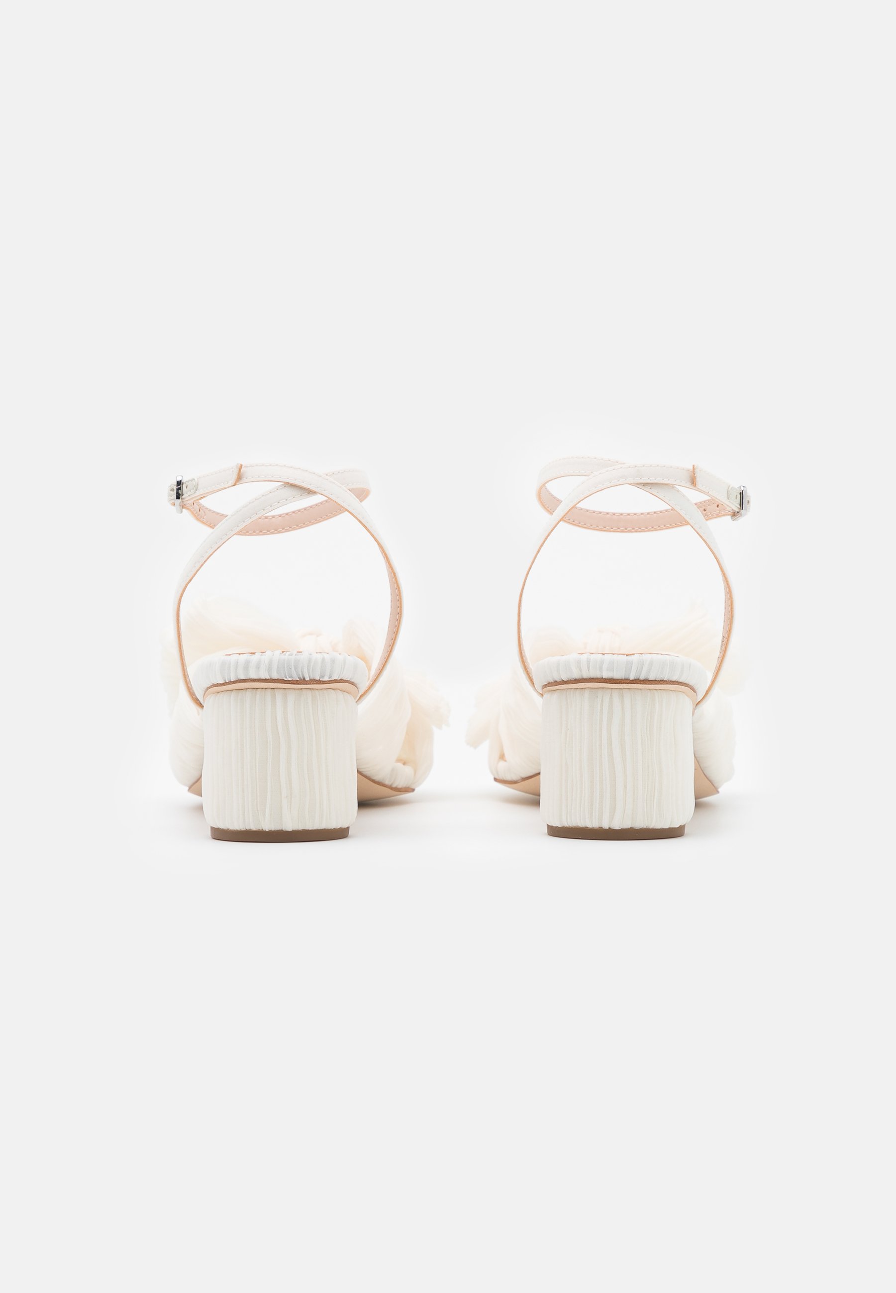 dahlia bow mule with ankle strap pearl