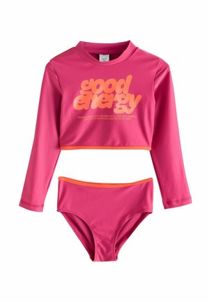 REGULAR FIT - LONG SLEEVE SET - Bikini - red/orange slogan