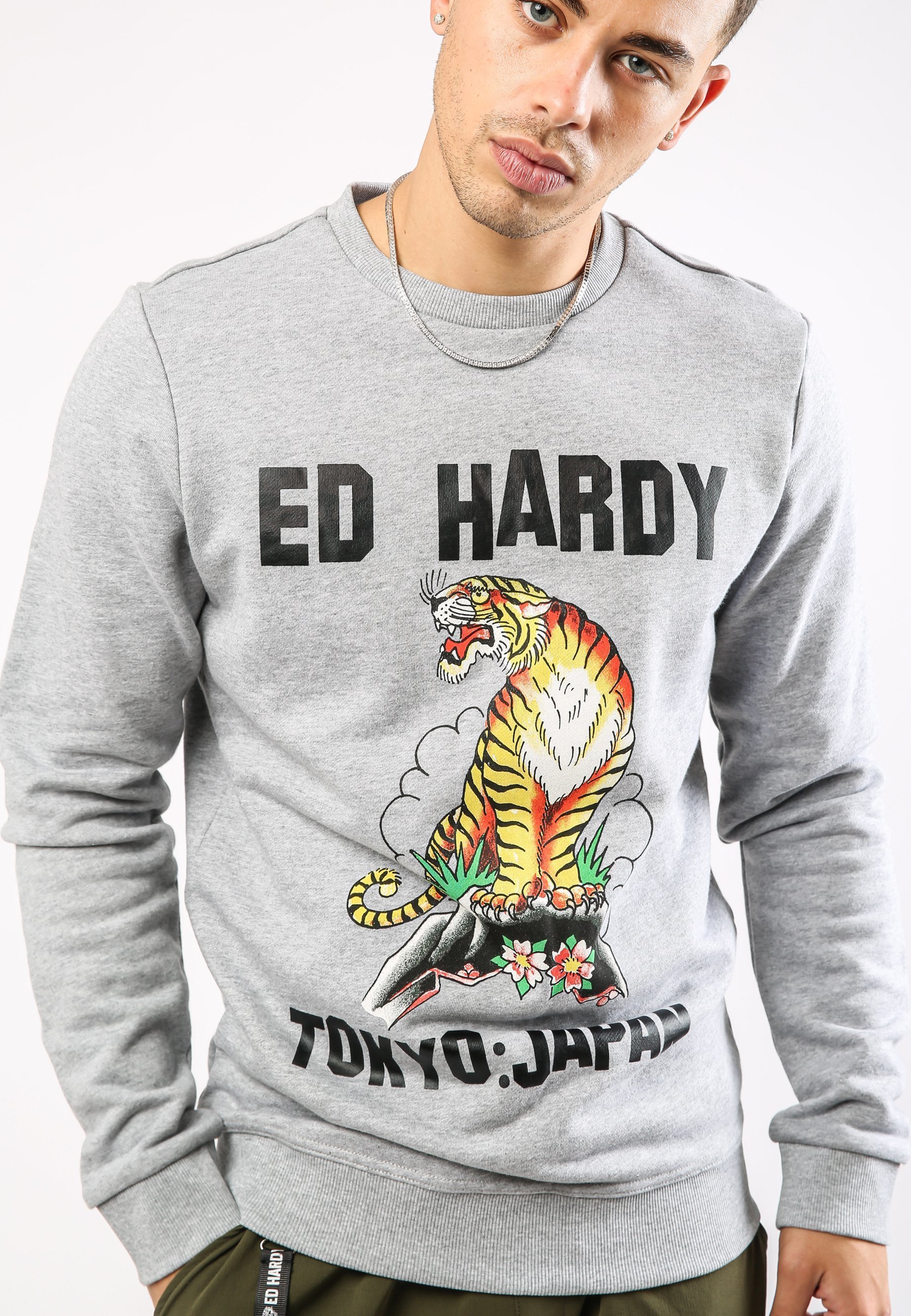 Ed Hardy TIGER-MOUNTAIN CREW NECK 