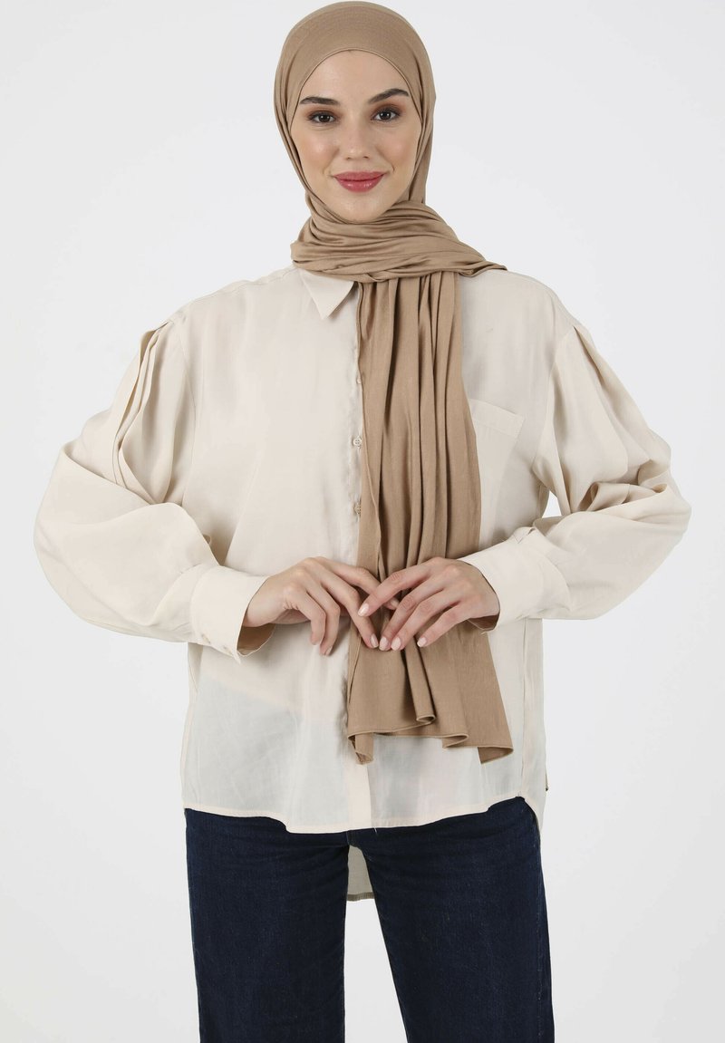 Sciarpa in cashmere beige | acquista e indossa