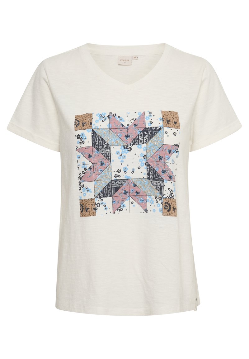 Cream T-shirt print crème