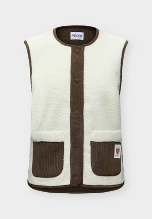 Pieces, PCANASTACIA TEDDY VEST BC - Smanicato - birch/wren