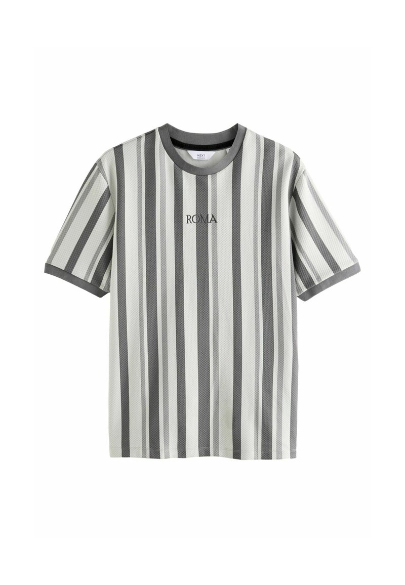 Next VERTICAL STRIPE-REGULAR FIT - T-shirts print - grey roma