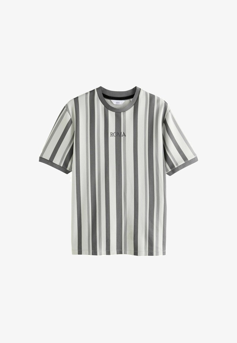 Next VERTICAL STRIPE-REGULAR FIT - T-Shirt print - grey roma