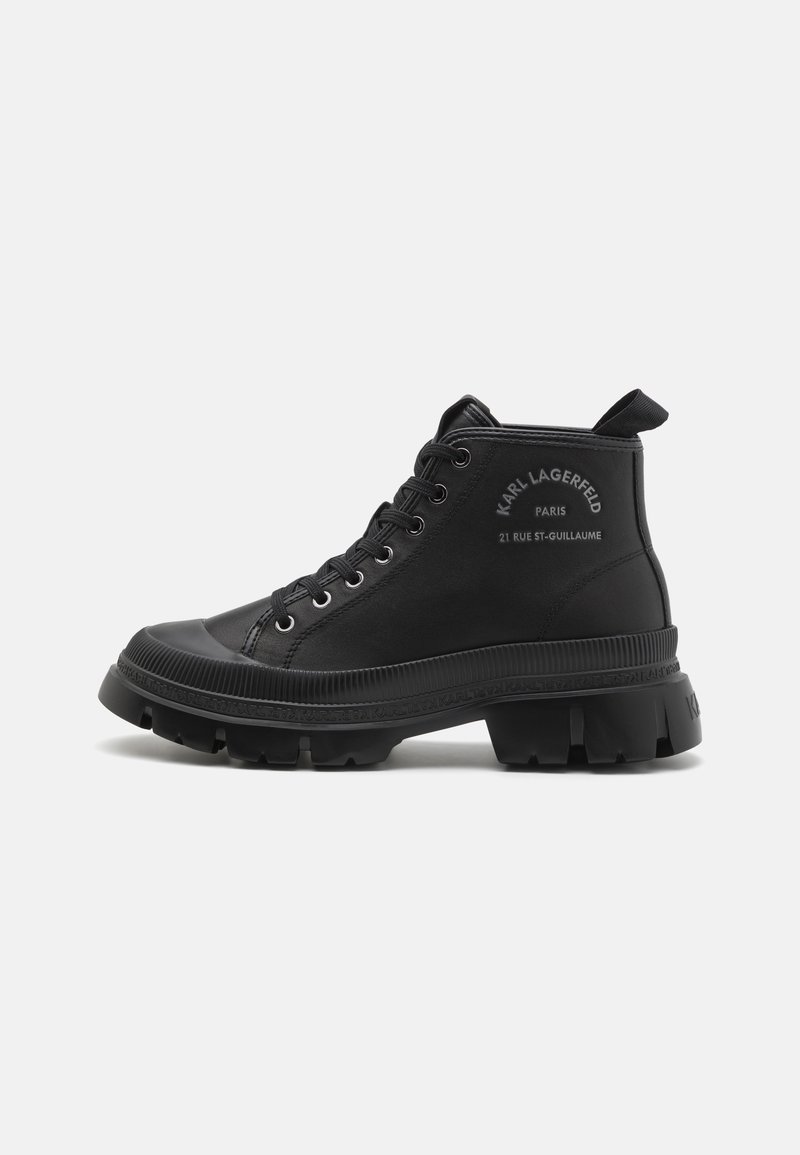 KARL LAGERFELD - TREKKA MENS MAISON MID LACE BOOT - Bottines à lacets - black, Agrandir