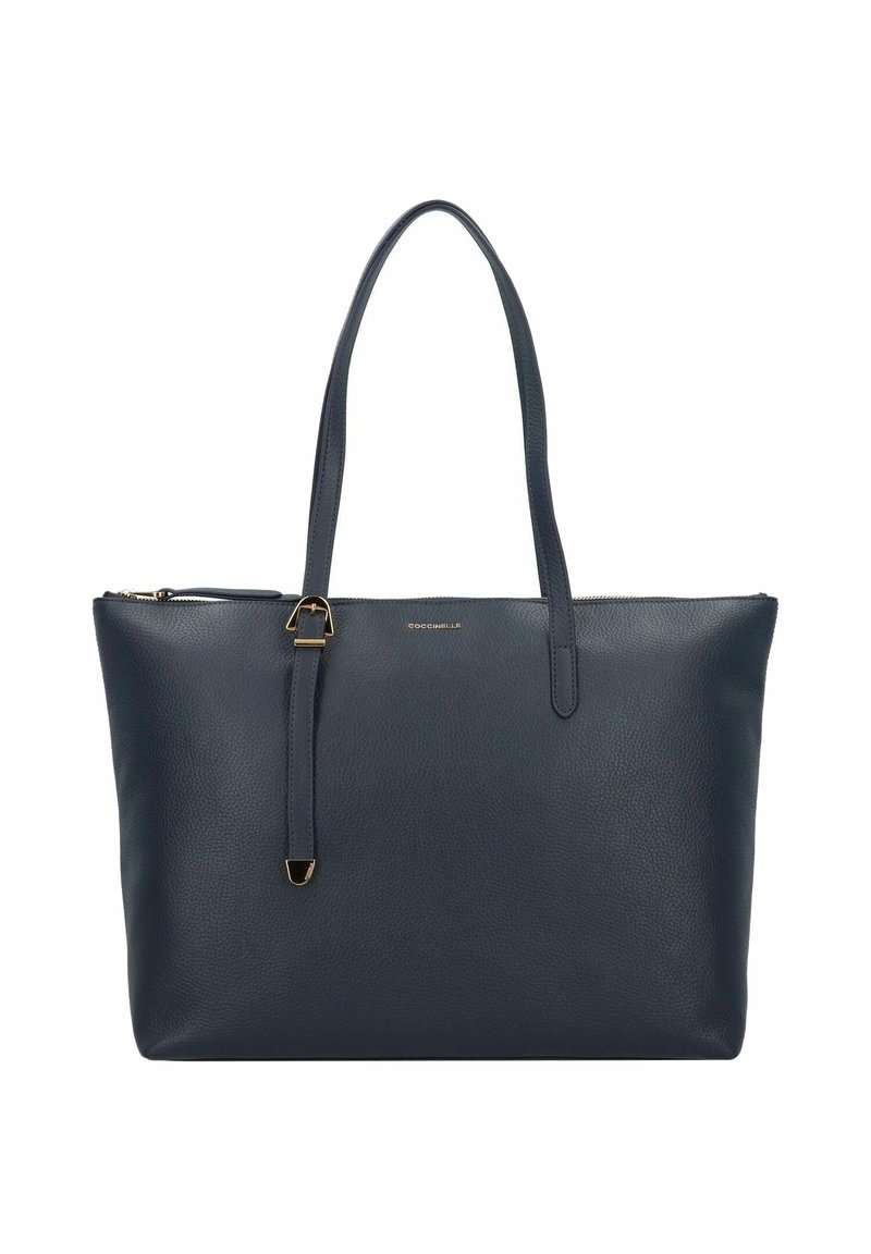 Sac à Main COCCINELLE En Cuir Grainé Couleur Mastique - Taille Moyenne, Fermeture à Clic, Neuf Avec étiquettes