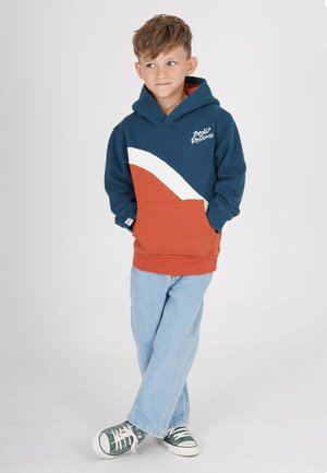 WAVE - Hoodie - dark-petrol-burned-brick