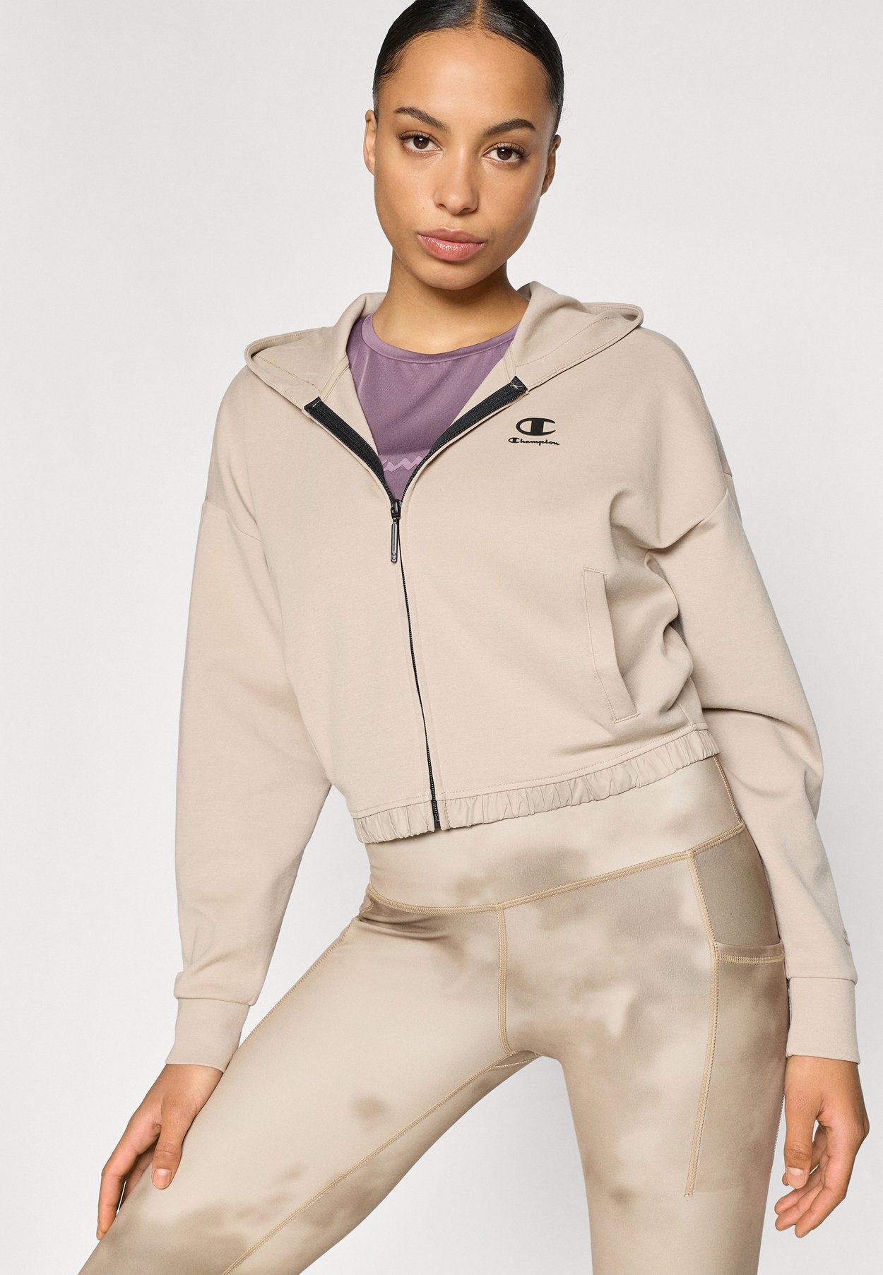 C-TECH INTERLOCK HOODED FULL ZIP SWEATSHIRT