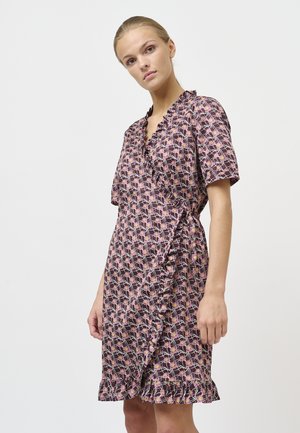 CRJENNA - Day dress - bordeaux/light pink