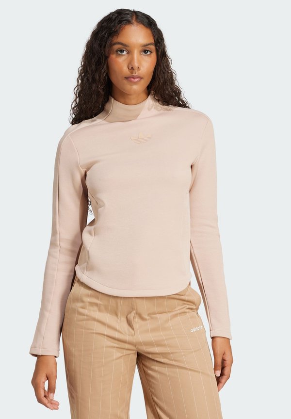 STRUCTURED INTERLOCK LONG SLEEVE - Long sleeved top - ash pearl
