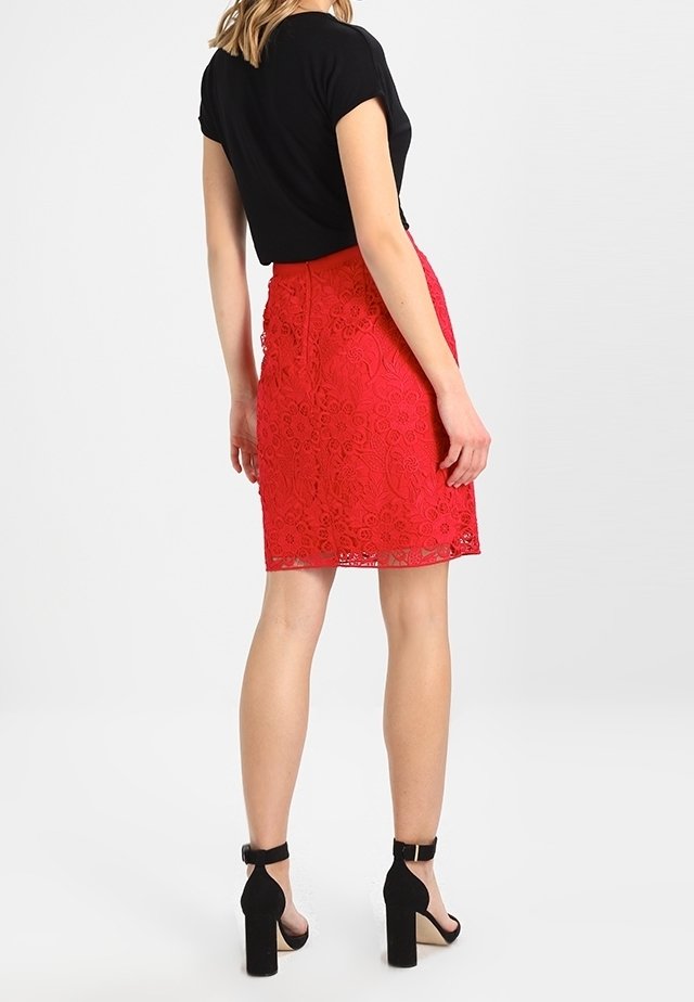 Jupe Crayon Superdry Femme Dentelle Noire - Taille M, Coupe Droite, Taille élastique