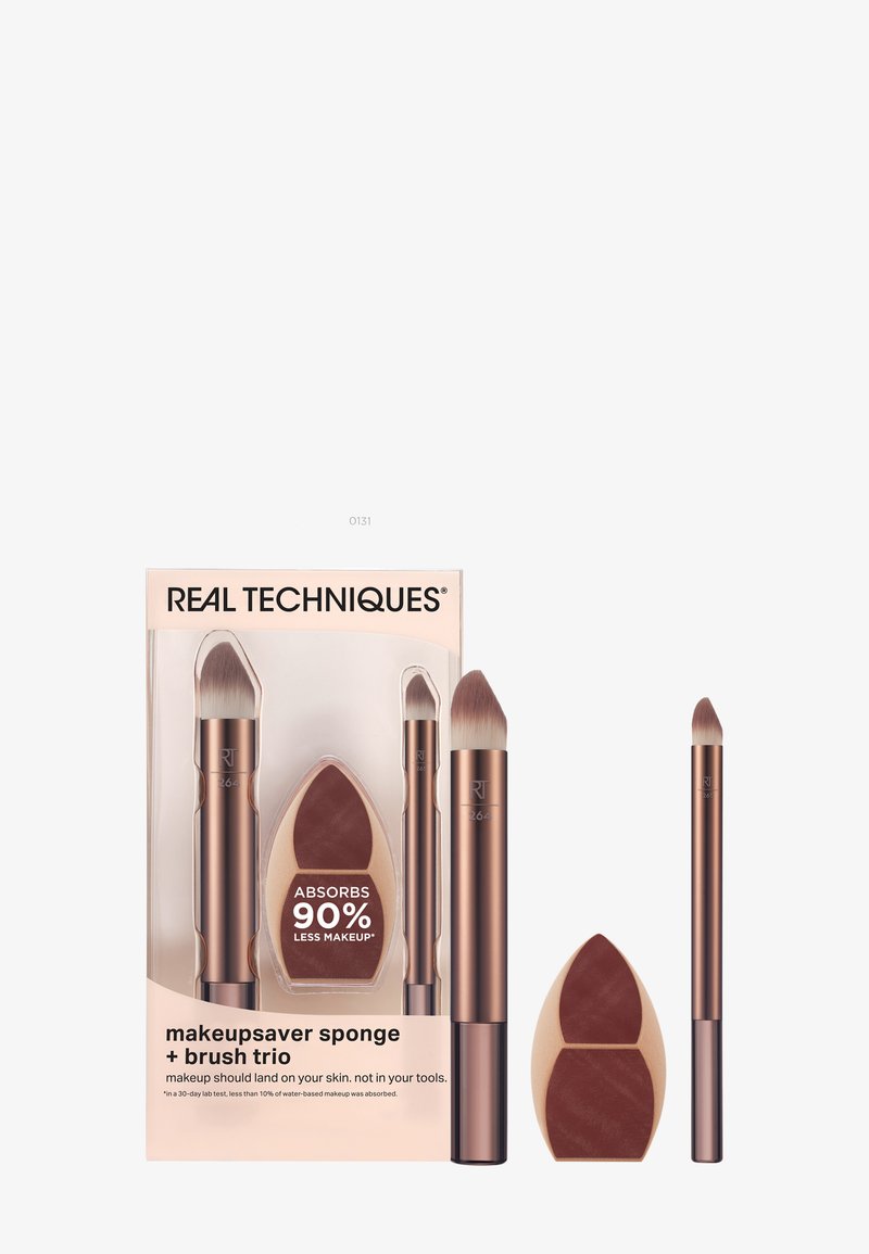 Real Techniques - MAKEUPSAVER SPONGE+BRUSH SET - Face Accessory, Forstørre