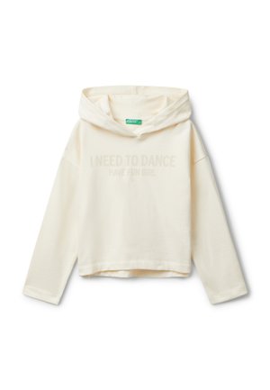 WITH SLOGAN - Hoodie - white