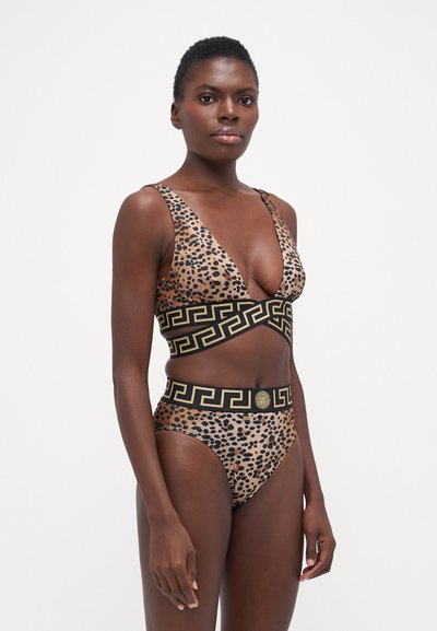 Versace SWIM BIKINI VITA LEOPARD ALL OVER PRINT - Bikinitopp - natural/black/gold