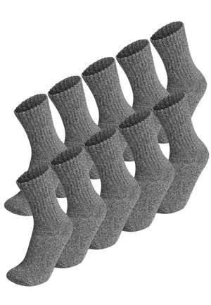 10 PAAR EXTREM STABILE ARBEITS SPORT - Socken - grau meliert