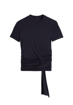 7 for all mankind, 7 FOR ALL MANKIND KNITTED FITTED TWIST TEE KNITTED FITTED TWIST TEE - T-shirts print - dark blue