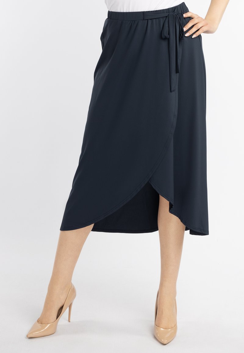 Damen Jeansröcke | DreiMaster Wickelrock marine/blau - OP11869 Damen Jeansröcke | DreiMaster Wickelrock marine/blau - OP11869