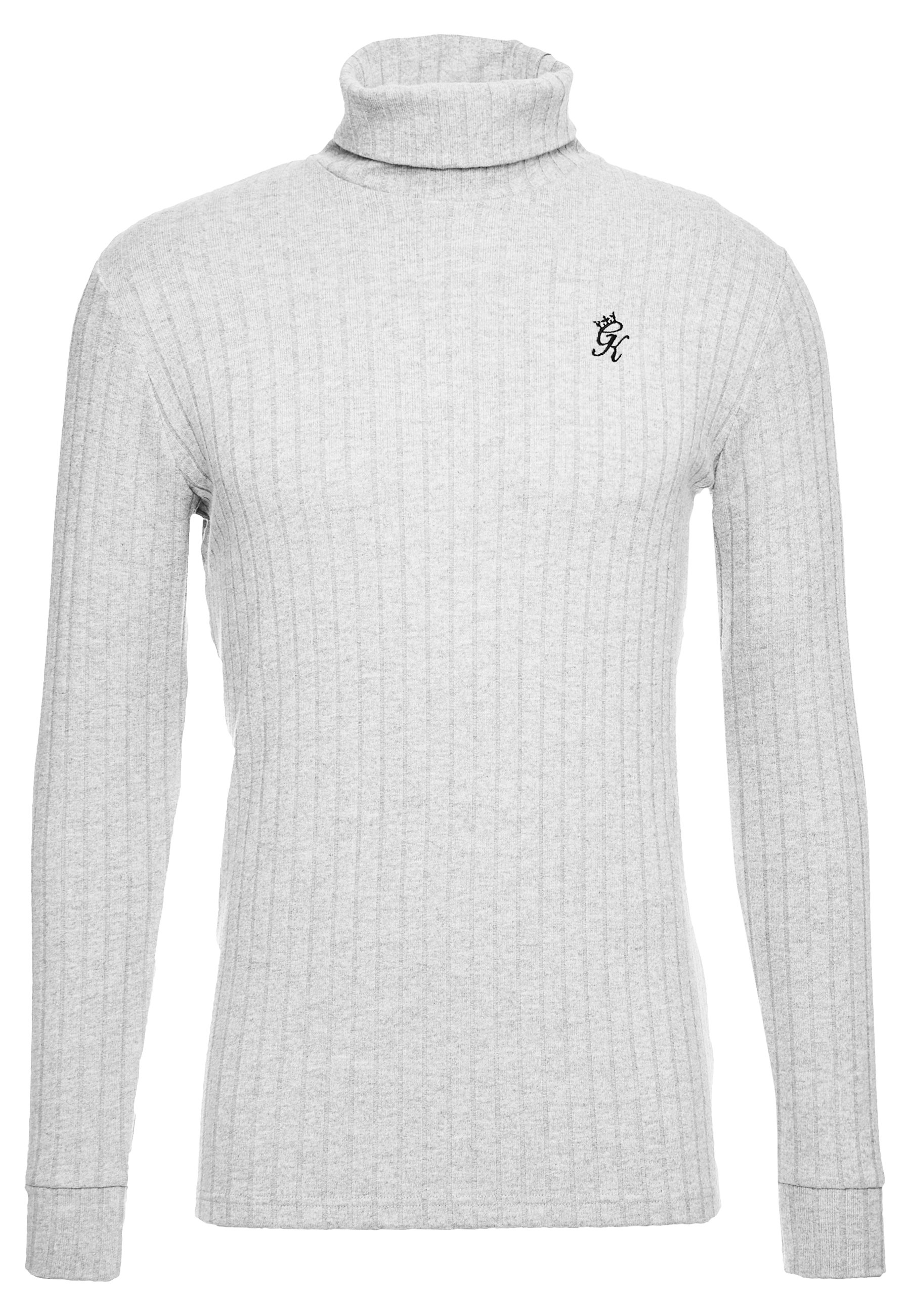 Gym King MUSCLE FIT ROLL NECK JUMPER Strikkegenser grey Gym King MUSCLE FIT SHIRT Skjorte blackwhite Zalando.no