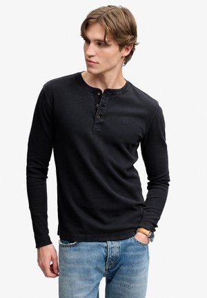 Superdry & Co, SUPERDRY LANGARMSHIRT WAFFLE LONG SLEEVE HENLEY - Longsleeve - french blue