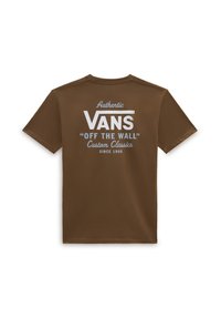 Vans MN HOLDER ST CLASSIC - T-shirt med print - coffee liqueur white