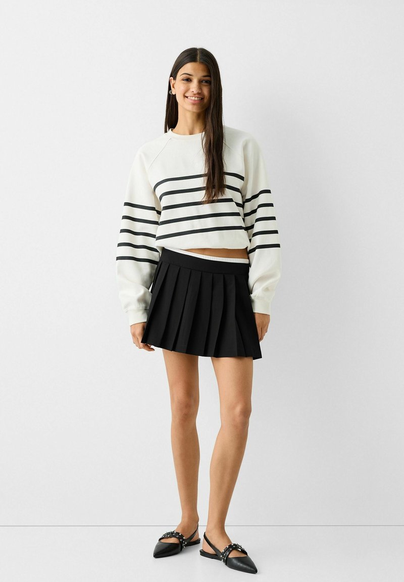 Bershka Plooirok zwart Bershka Plooirok zwart