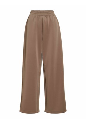 VILA, WIDE-LEG TROUSERS VILOANA HIGH WAIST - Pantalon classique - brown lentil