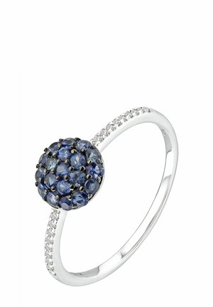 DIAMOND AND SAPPHIRE ROUND - Prsteň - white gold-coloured
