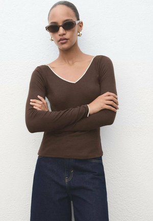 Majica z dolgimi rokavi - brown