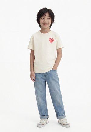 The North Face BRAND PROUD RELAXED SHORT SLEEVE TEE - Camiseta estampada - white dune