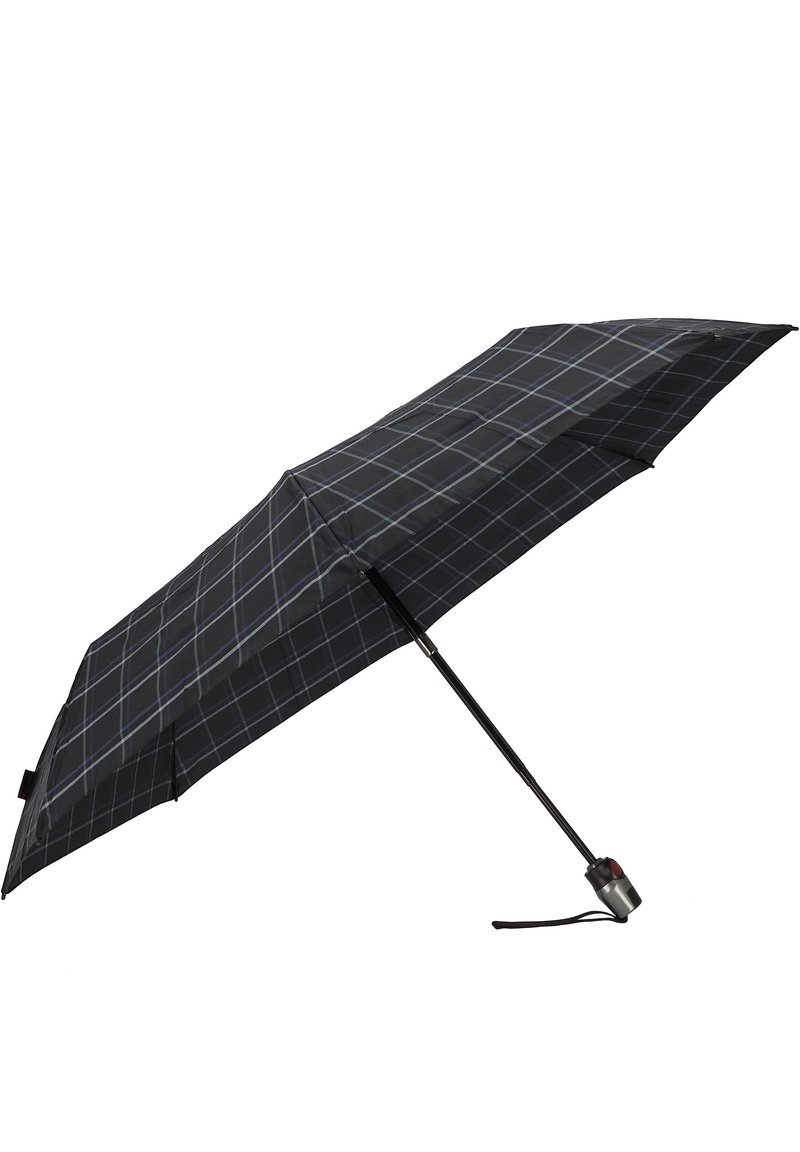 Knirps MEDIUM DUOMATIC - Umbrella - check black and blue