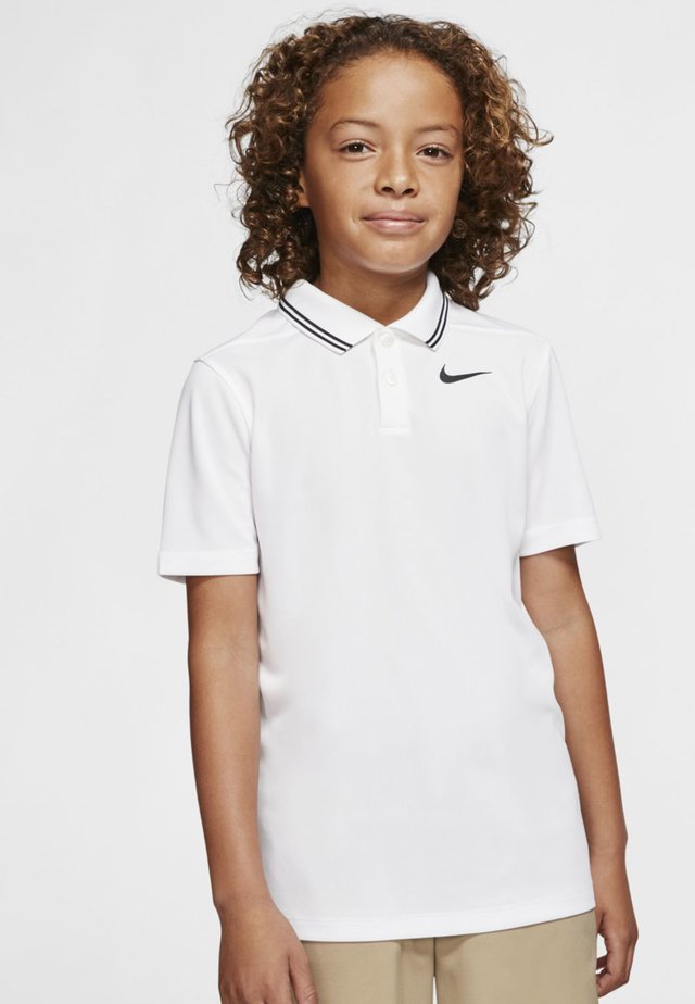 NIKE DRI-FIT VICTORY BOYS' GOLF POLO - Poloshirt - white/black
