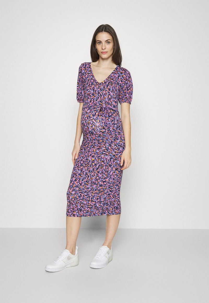 ESPRIT Maternity Dress Nursing Long Sleeve Allover Print Robe, Bleu foncé-405, S Femme ESPRIT Maternity Dress Nursing Long Sleeve Allover Print Robe, Bleu foncé-405, S Femme