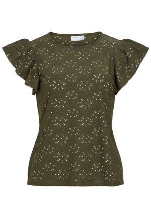 VILA, Short Sleeved VIKAWA Round neck - Blusa - deep depths