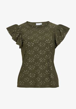 VILA, Short Sleeved VIKAWA Round neck - Blusa - deep depths