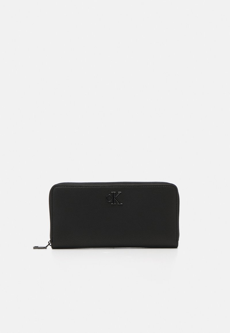 Calvin Klein Jeans MINIMAL MONOGRAM ZIP AROUND - Portafoglio - black