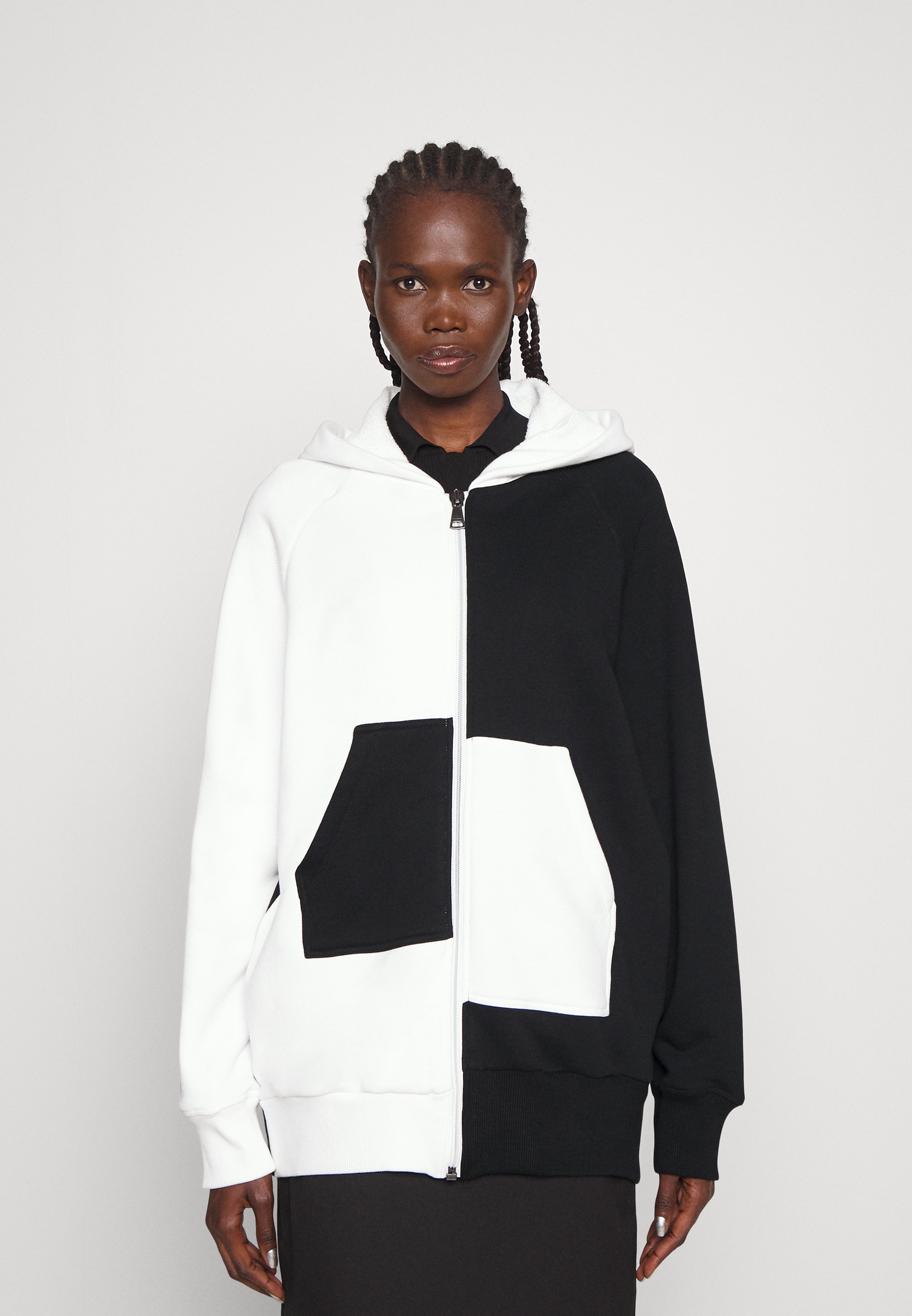 Vivetta FELPA - Zip-up sweatshirt - unito bianco/nero/white - Zalando.de