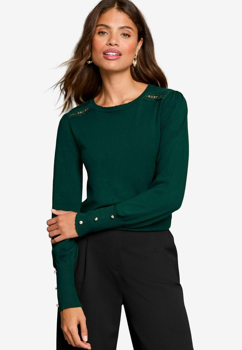 Lipsy SCALLOP - REGULAR FIT - Strickpullover - green
