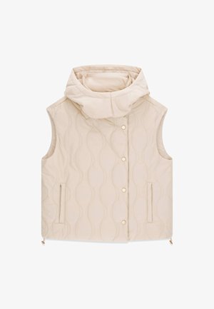 Guess, GESTEPPTE KAPUZENWESTE - Veste sans manches - creme
