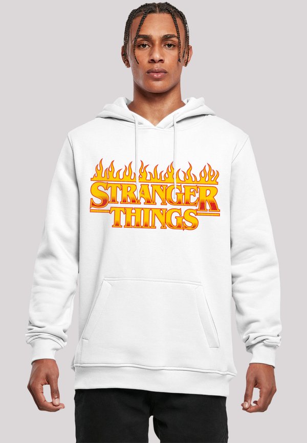 STRANGER THINGS FIRE LOGO NETFLIX TV SERIES - Kapuzenpullover - weiß