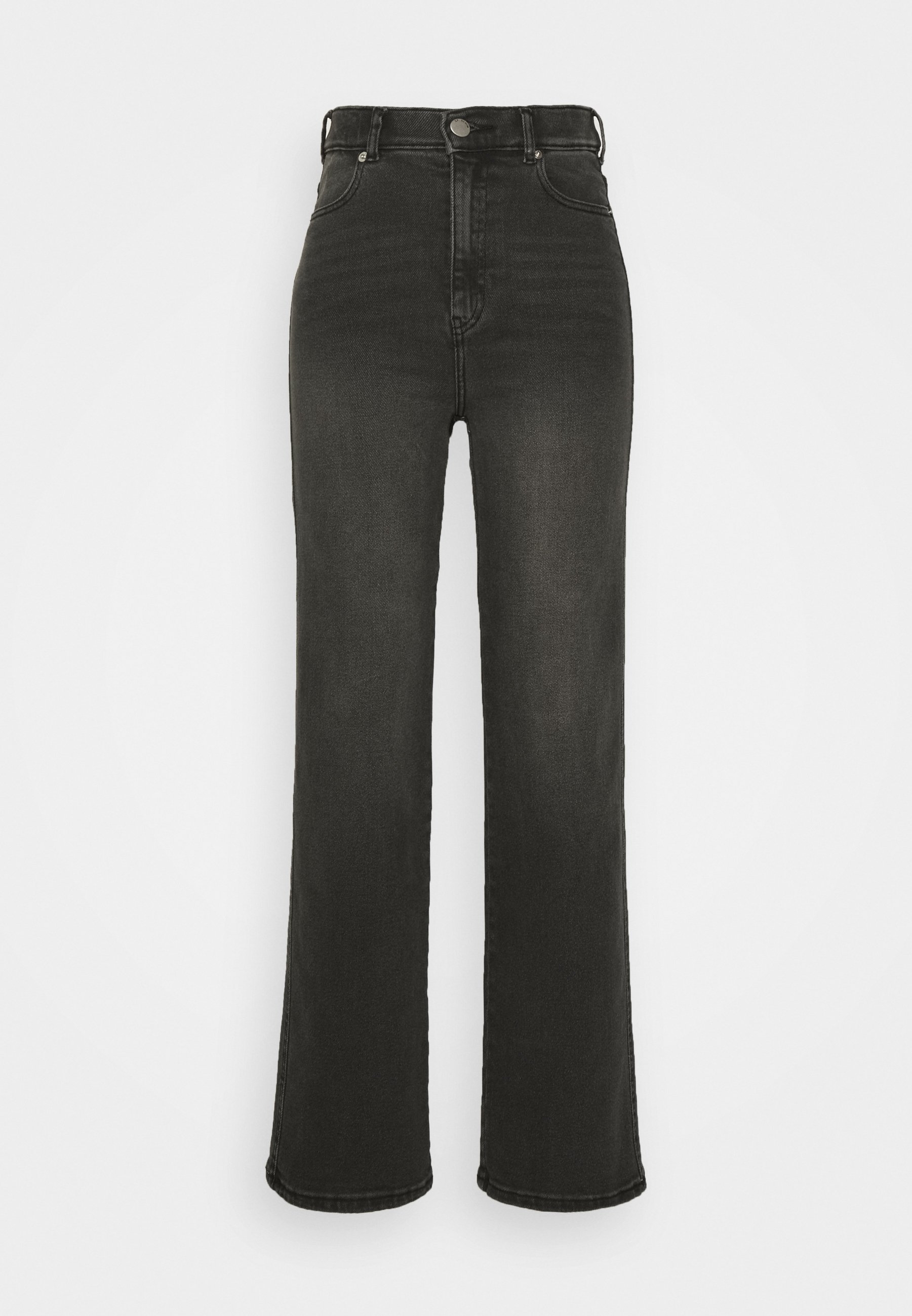 Dark Grey Straight Leg Jeans