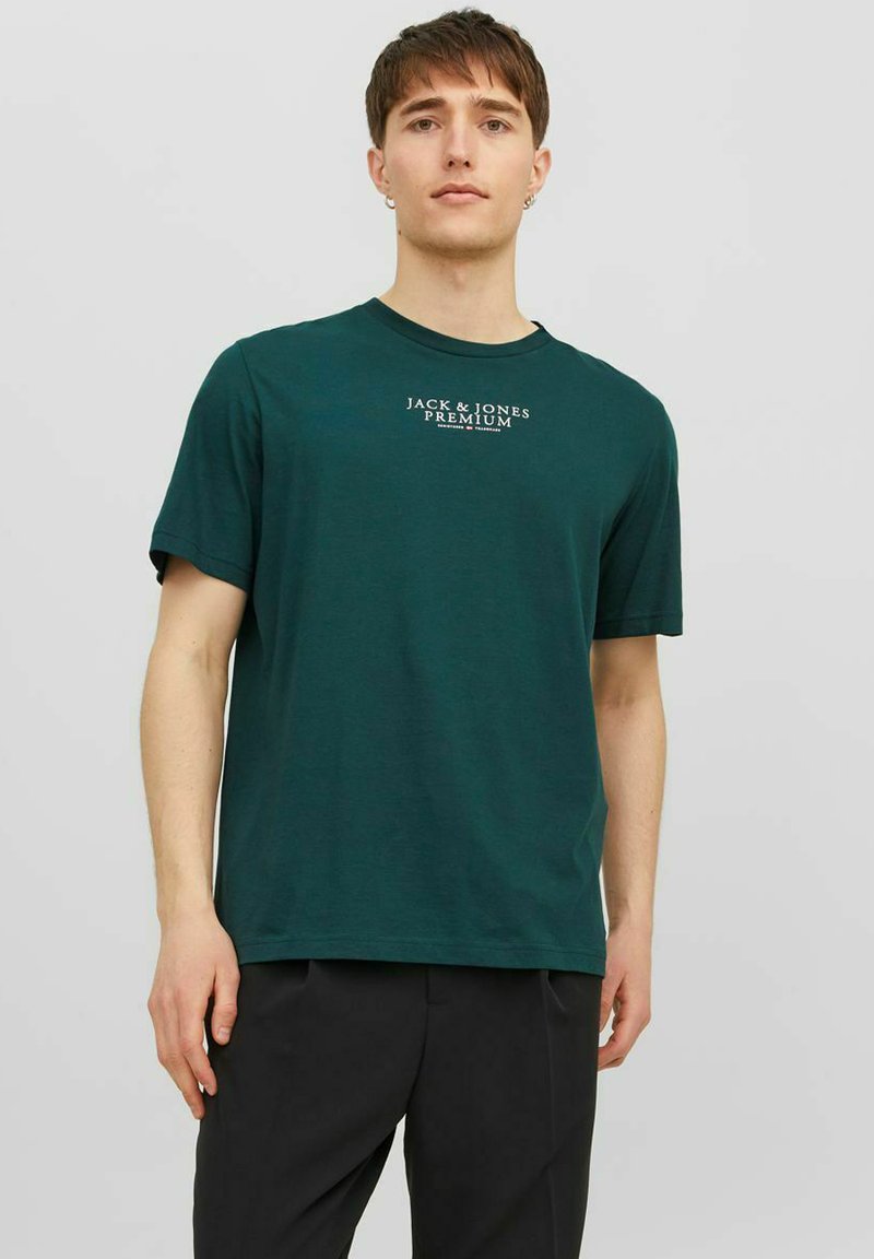 Jack & Jones PREMIUM JPRBLUARCHIE SS CREW NECK NOOS - T-Shirt print - ponderosa pine