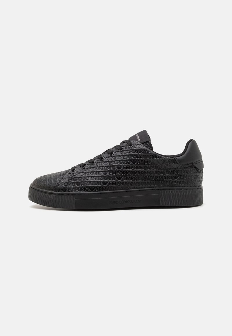 Emporio Armani ALLOVER LOGO - Baskets basses - black