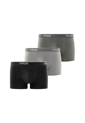 3 PACK PLAIN - Boxers - noir blanc gris clair gris foncé