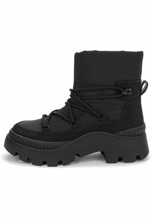 Lace-up ankle boots - black