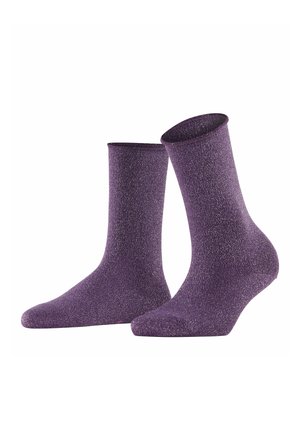 Lila Socken mit strukturierter Oberfläche, im Design bis zur Mitte der Wade und einem glatten, elastischen Bündchen für eine bequeme Passform.