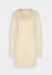 JDYLAURA V NECK DRESS - Φόρεμα-πουλόβερ - tapioca
